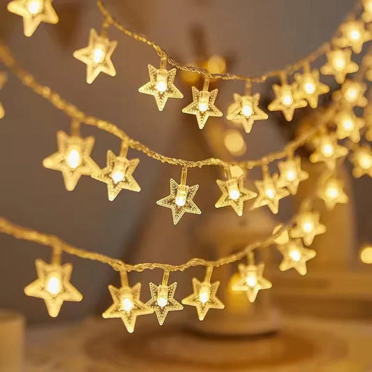 3M Decorative Star Fairy Lights – Warm White Waterproof String Lights for Christmas Tree, Birthdays & Indoor Outdoor Decor